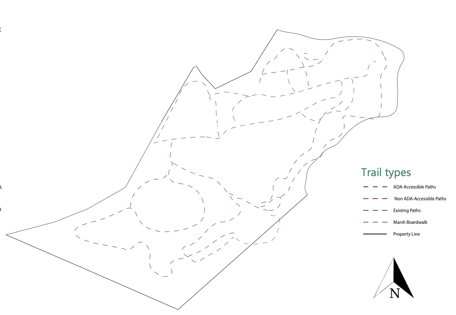 Map of the proposed circulation paths for Arlington Echo