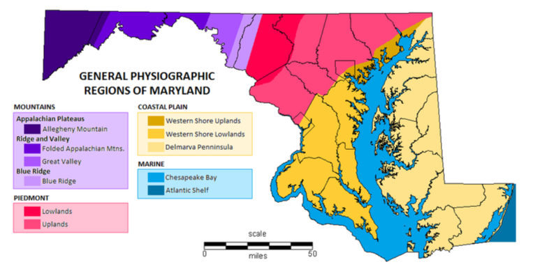 Map of Soils in Maryland 