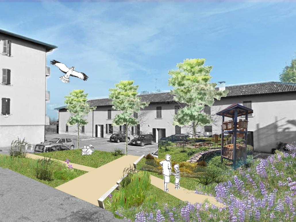 Perspective image depicting part of the Masterplan design